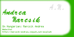 andrea marcsik business card